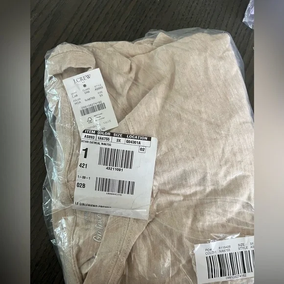 J. Crew Factory Long-sleeve crewneck girlfriend tee - Picture 2 of 2